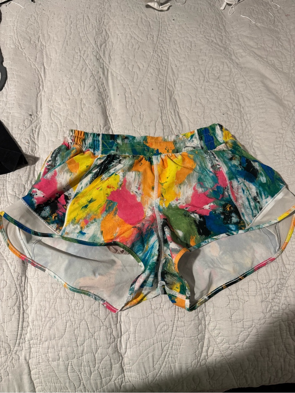 lululemon athletica Multicolor Paint-Splash Athletic Shorts